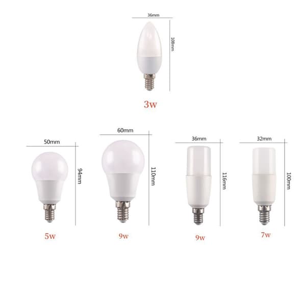 LED-ljuslampor Energisparlampa 9W E143 3 9w E143