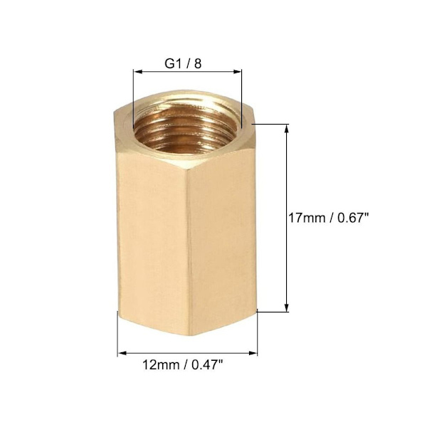 4 kpl putkiliitosliitin Hex Nipple Coupler Nipple Connector