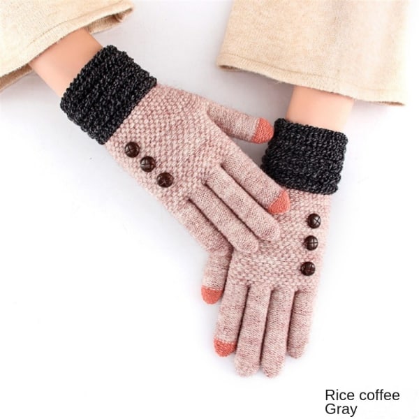 Strikkede uldne handsker Ride Split Finger Handsker C C C