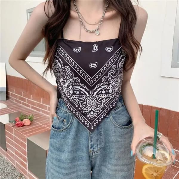 Camisole Trekantstørklæde BLÅ Blue