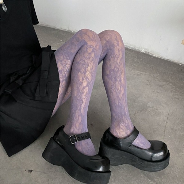 Mesh Strømper Kvinders Strømper LILLA Purple