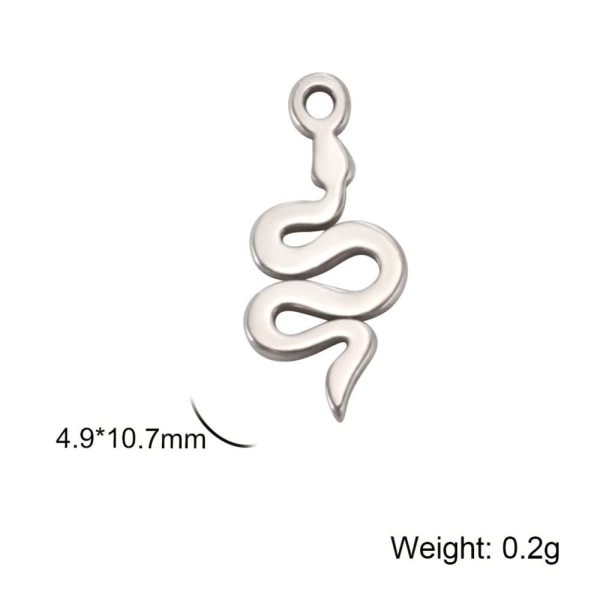 Snake Berlocks Rostfritt stål Berlocker Snake Snake Berlocker dinglar