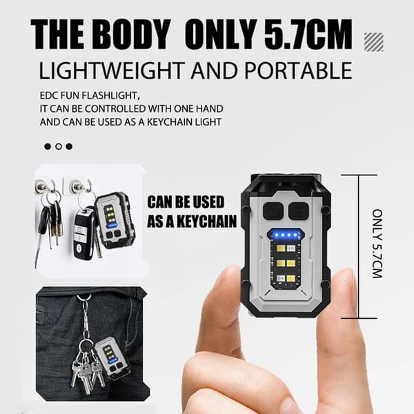 Avaimenperän valo Mini taskulamppu MUSTA black