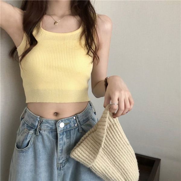Crop Top Camisole KHAKI Khaki