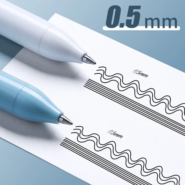 5 kpl/laatikko Yksiväriset geelikynät 0,5 mm musteella neutraalit kynät