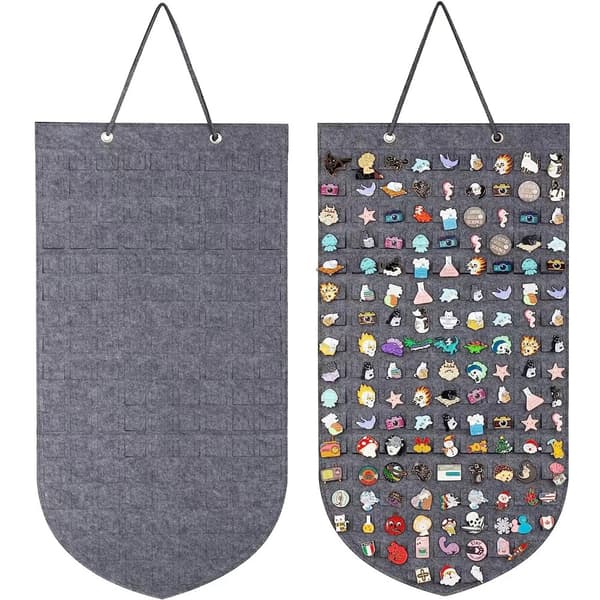 Hængende Broche Nål Organizer Broche Display Stand GRÅ grey