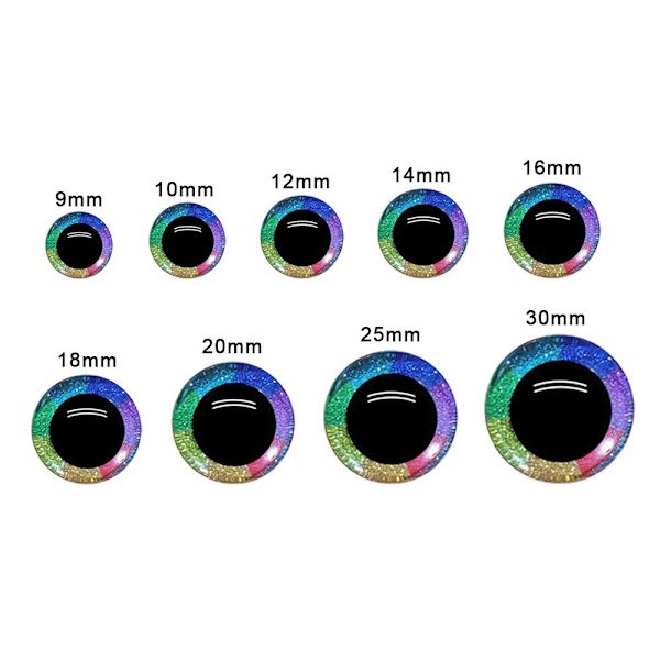 6 stk/3 par Eyes Crafts Eyes Puppet Crystal Eyes 12MM 12MM 12mm