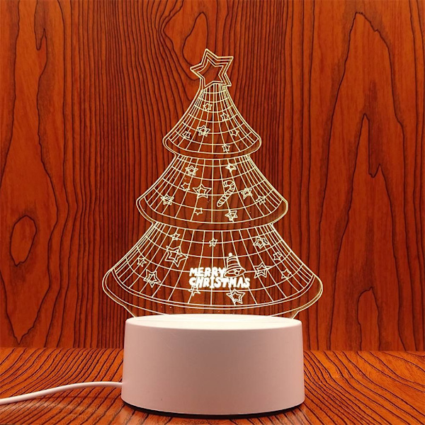 3D Illusion Night Light LED Neon-skiltlampe 2 2 2