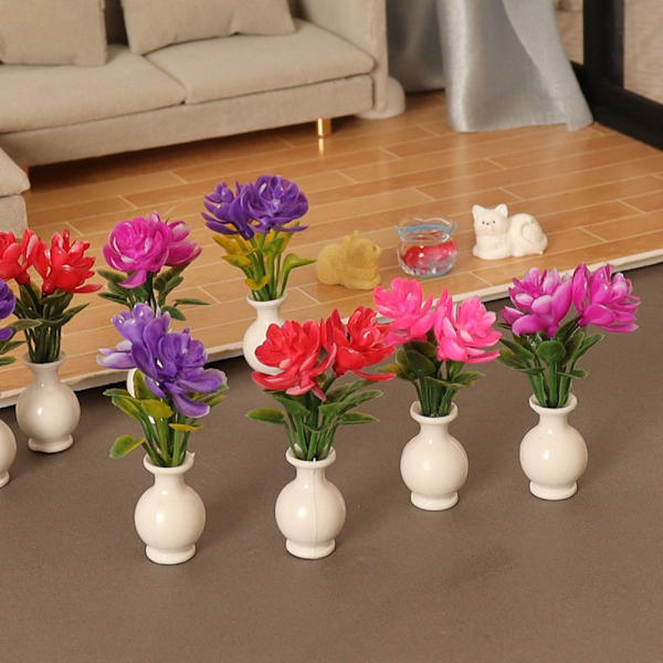 Dukkehus Miniature Plastic Simulation Vase 2 2 2