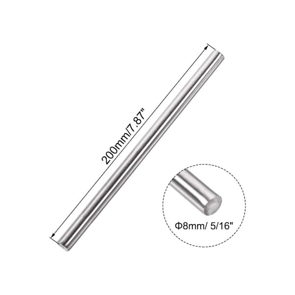 2 stk. Solid Rund Stang Lineær Bevegelse Aksel 150MM 150mm