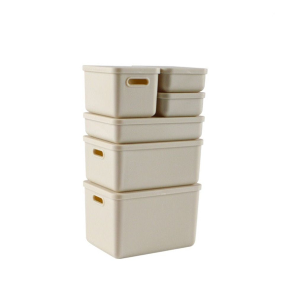 6kpl/ set Mini Storage Box Dollhouse Toy Container GRAY grey