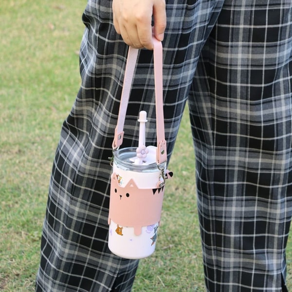 Vesimuki juomalasipidike pussi Handheld Cup Sleeve PINK Pink