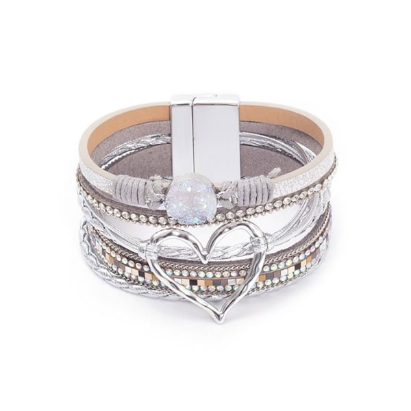 Bohemian Multilayer Armband Handgjort flätat armband KAFFE Coffee
