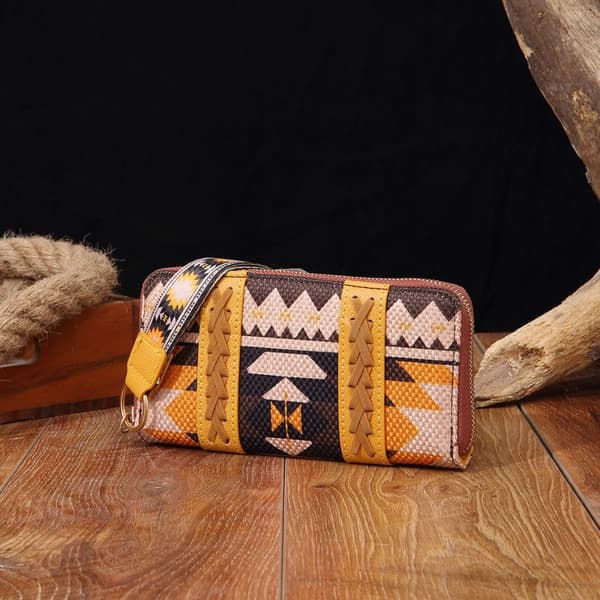 Bohemisk Clutch Väska Retro Tryck Plånbok 7 7