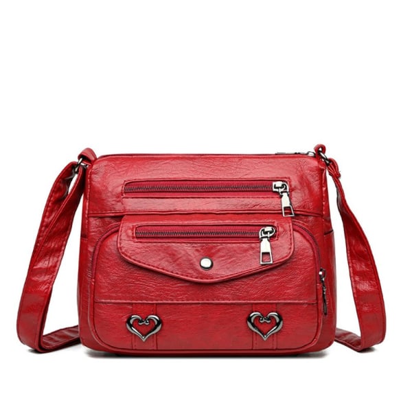 Kvinnor Crossbody Bag Tote Handväska RÖD red