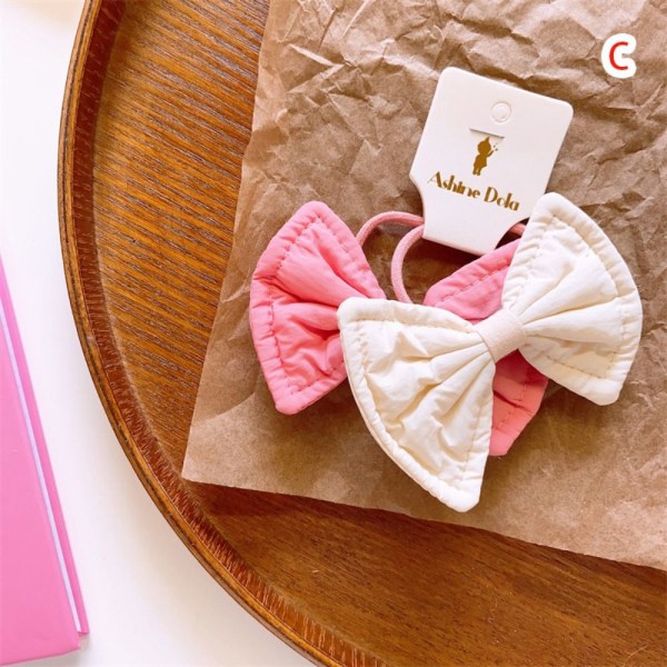 2 st/ set Bowknot Hårrep Elastiskt hårband CC C