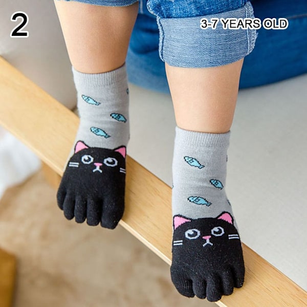 Lange rørstrømper Femfingerstrømper 3-7 ÅR 2 2 3-7 years old2