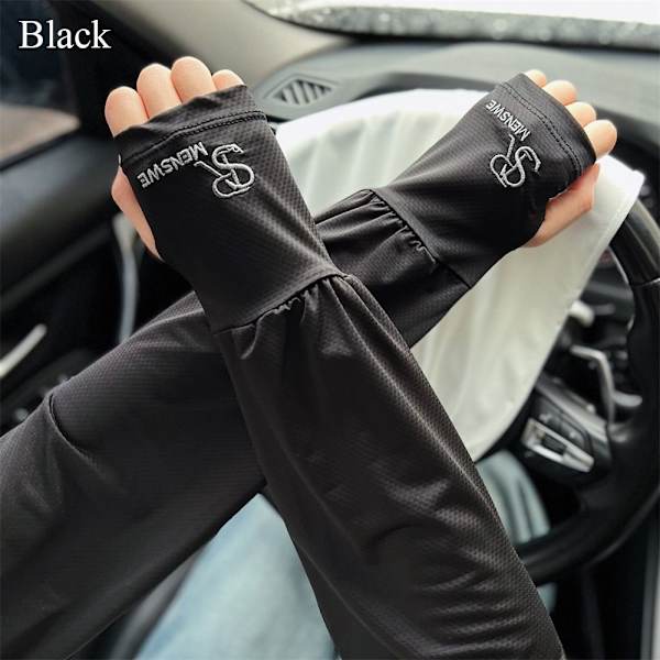 Solbeskyttelse Arm Sleeves Anti UV Arm Covers SORT black
