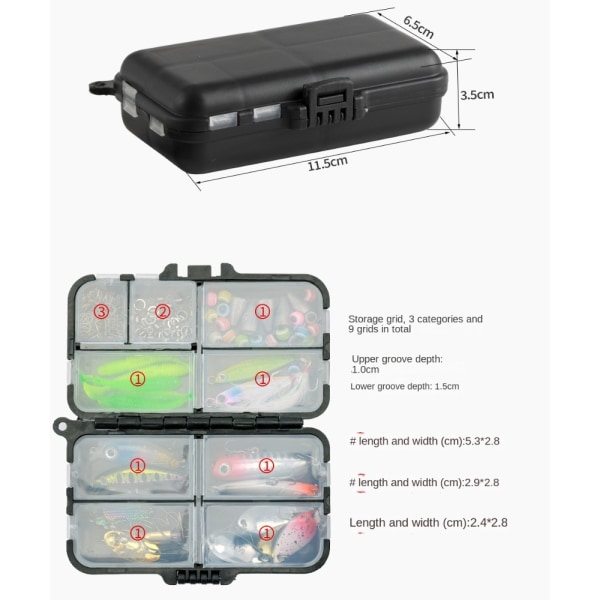 Fiskedragsats Mjukt och hårt set 162ST 162ST 162PCS