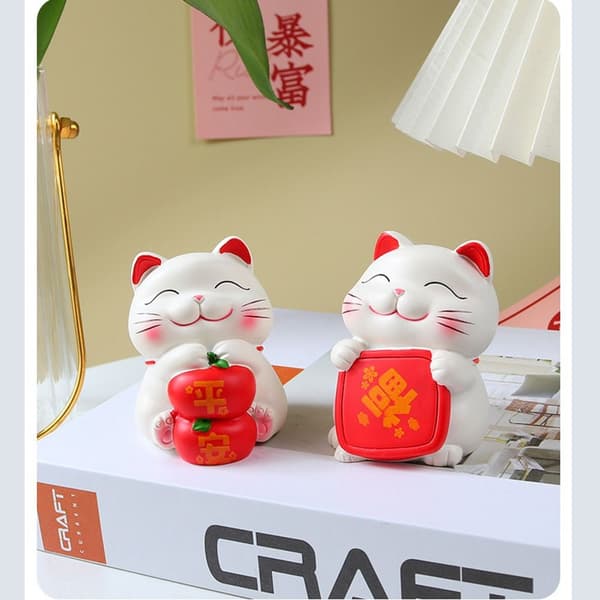 Lucky Cat Ornament Kattehus Figurer B B B