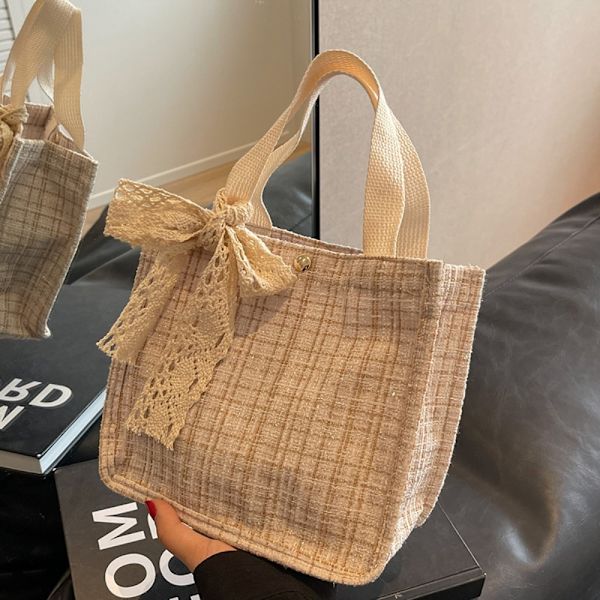 Lærredsstoftasker Bæretaske KHAKI S Khaki S