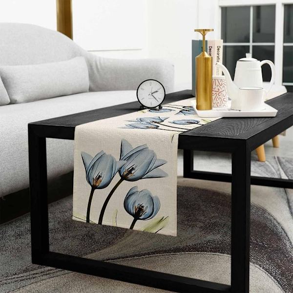 Blomster Linned Bord Flag Hjem Bord Stof Boligindretning Dug