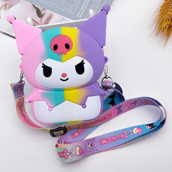 1 Stk Kuromi Silikonepung Kawaii Taske SORT SORT
