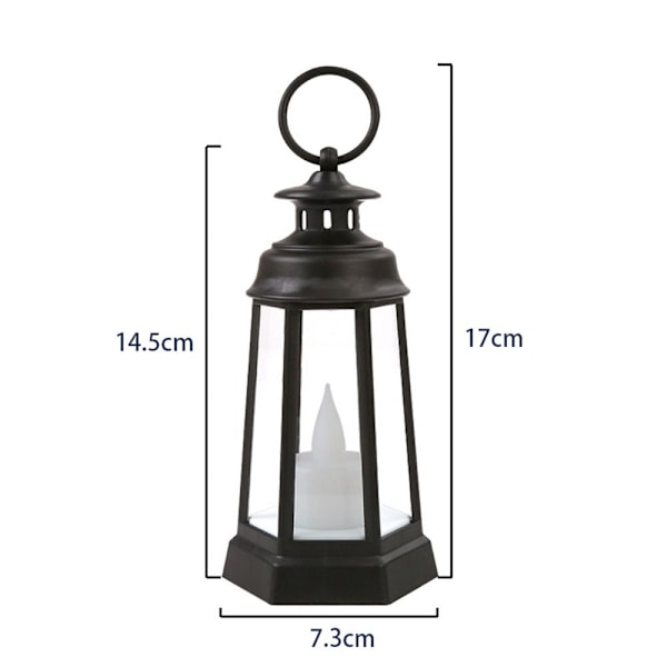 Led Lantern Candle Lantern SORT black