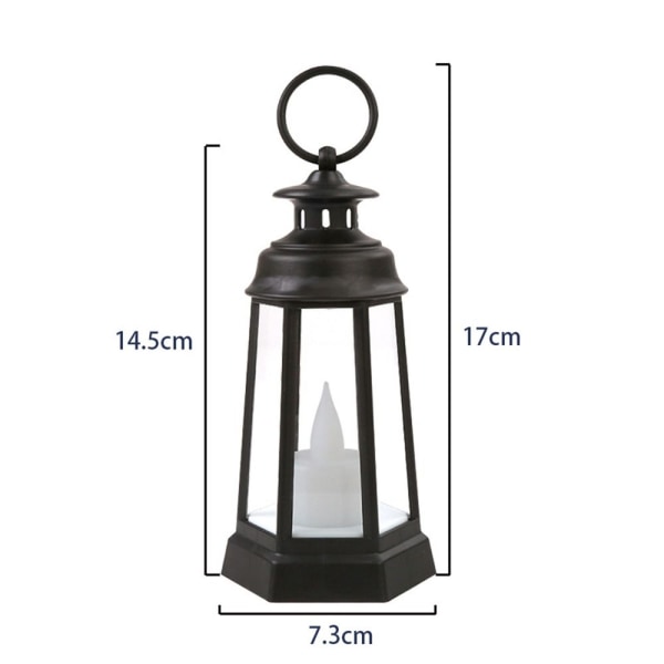 Led Lantern Ljus Lantern SVART black