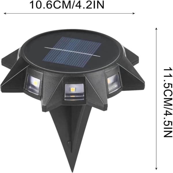 8LED Nedgravd Nattlys Solcelle Bakken Lys Hage Undergrunn