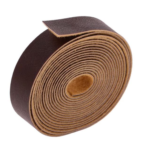 10 meter læderrem strimmel DIY læderhåndværk LYS KAFFE Light Coffee