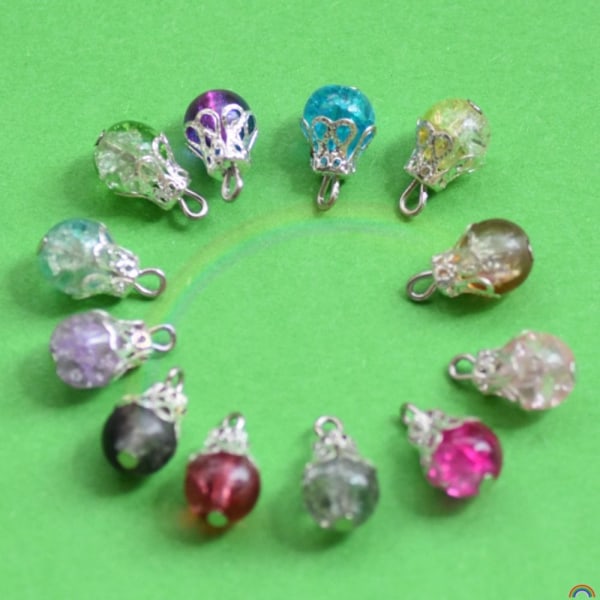 10 stk Anheng Charm Bail Beads nøkkelring