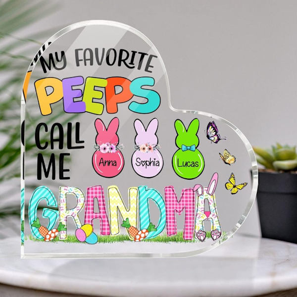 Prydnad för påskhare Hjärtformade prydnadsföremål MORMO FARMA grandma