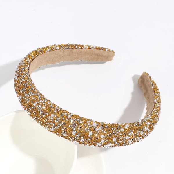 Hårband med strass Enkelt hårband SILVER Silver