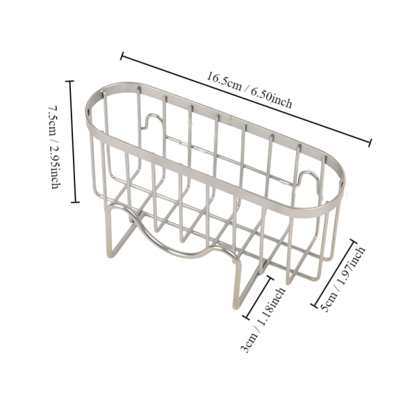 Svampeholder Vask Holder Vask Organizer Silver