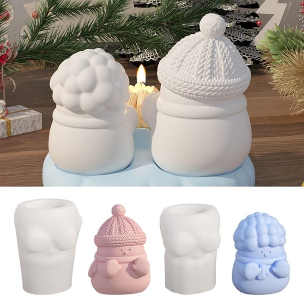 3D Snowman Mold Lyseholder Mold A101A-4 A101A-4 A101A-4