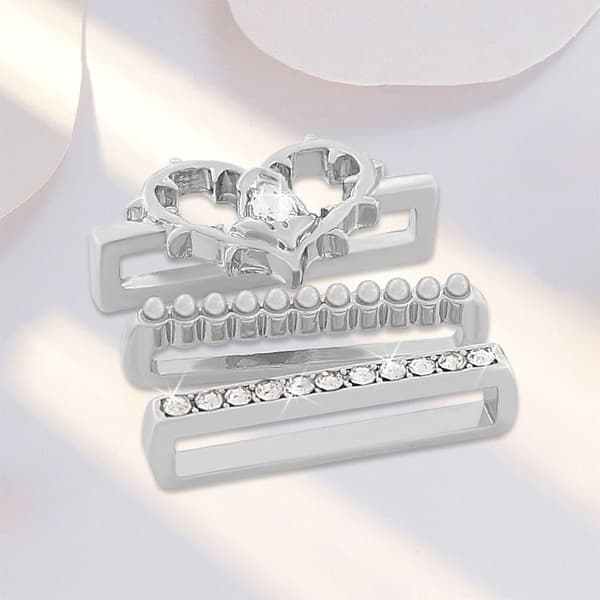Klockarmbandsprydnad Dekorativ Ring SILVER Silver