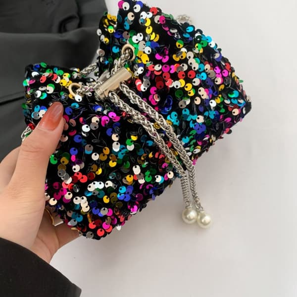 Paljett Hinkväska Crossbody Axelväskor MULTIFÄRG multicolor