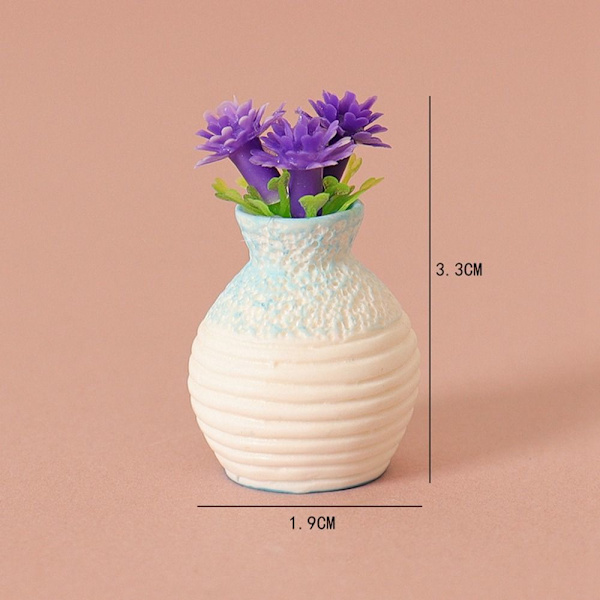 Nukkekodin miniatyyri muovinen simulaatiomaljakko 9 9 9