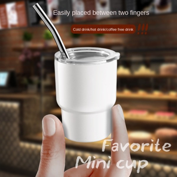 Mini Coffee Cup Insulation Cup VALKOINEN white