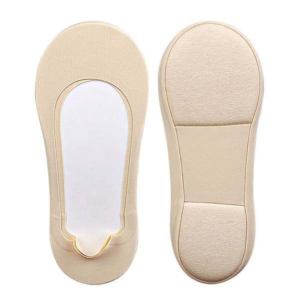 Fotvalvsstrumpor, grunda båtstrumpor, BEIGE Beige