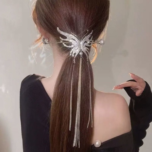 Butterfly Hair Gaffel Tofs Hair Stick SILVER silver