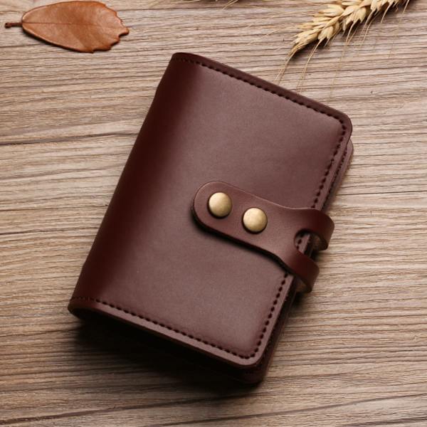 Multi-Card Position Card Bag PU-korthållare WINE RED Wine Red