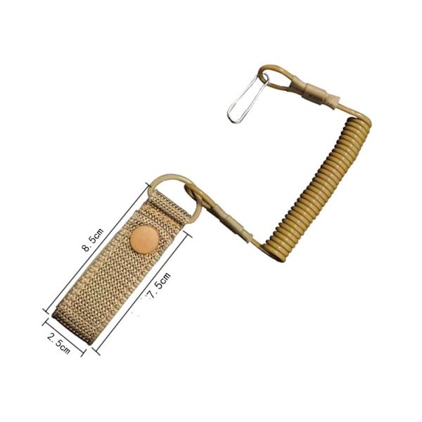 2st Taktisk fjäderrep Spänne Taktisk Anti-förlorad rep KHAKI khaki
