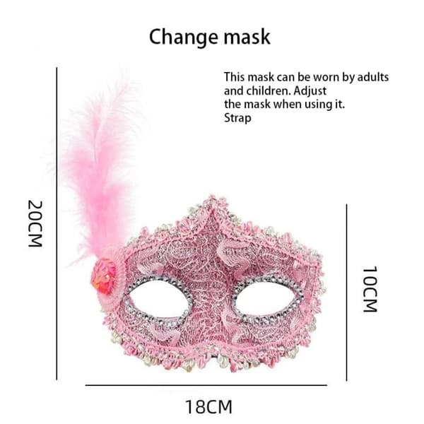 1 st Prinsessmask Maskeradmask BLÅ BLÅ blue
