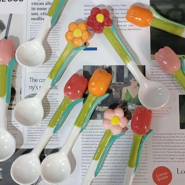 Kaffemåleske Blomst Teske 1 1 1