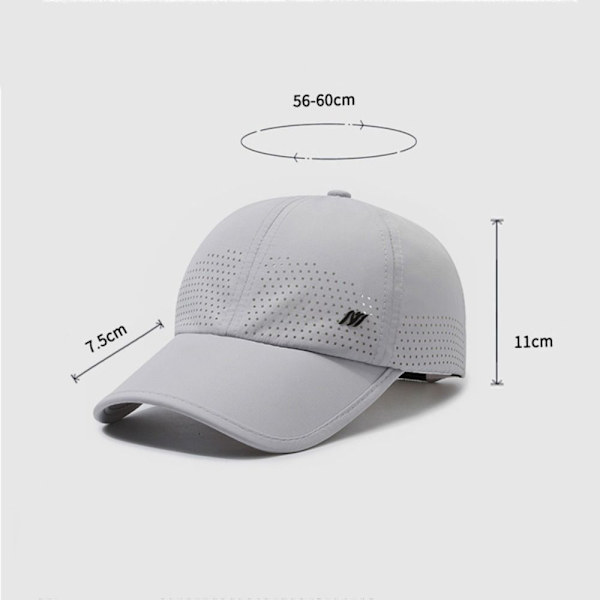 Basebollkeps Snapback-hatt GRÅ gray