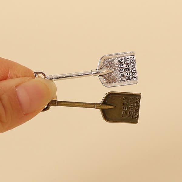 Dukkehus Spade Gård Legering Spade BRONSE Bronze