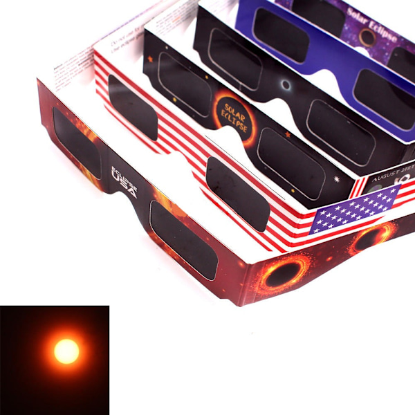 10 stk Total Solar Eclipse-briller Eclipse-visningsbriller Random 10Pcs