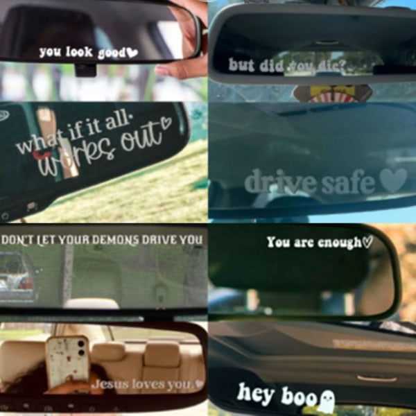 Bakspejlsmærkat Bilspejlklistermærker HEY BOO HEY BOO hey boo